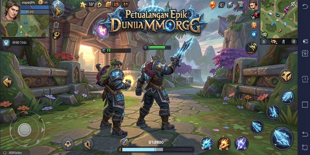 Tampilan gameplay intrik di dunia MMORPG yang mendebarkan.