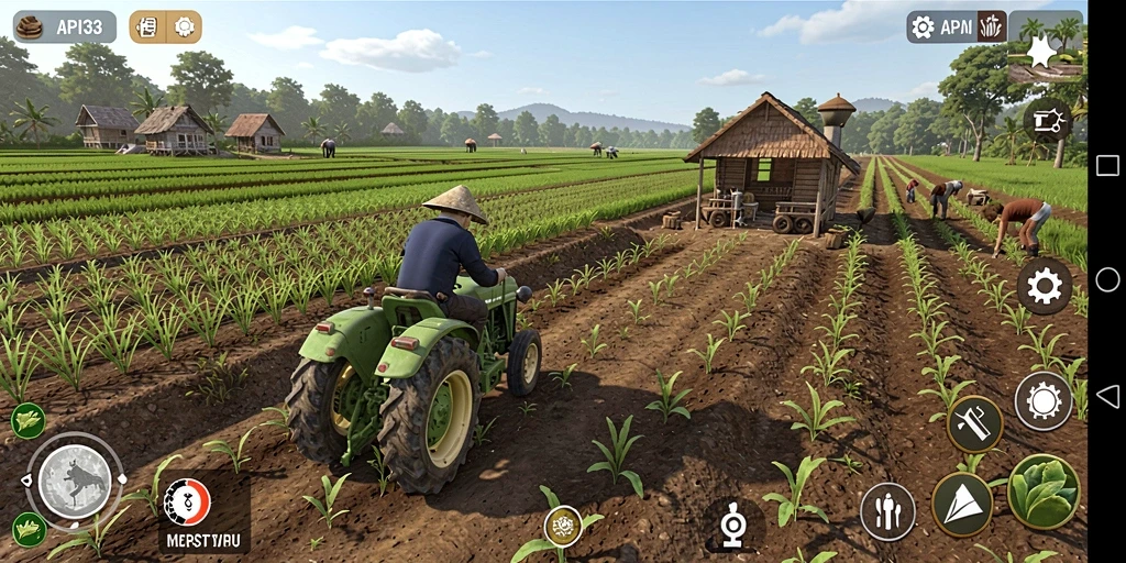 Gameplay seru saat bertani dan merawat hewan di dalam API33.