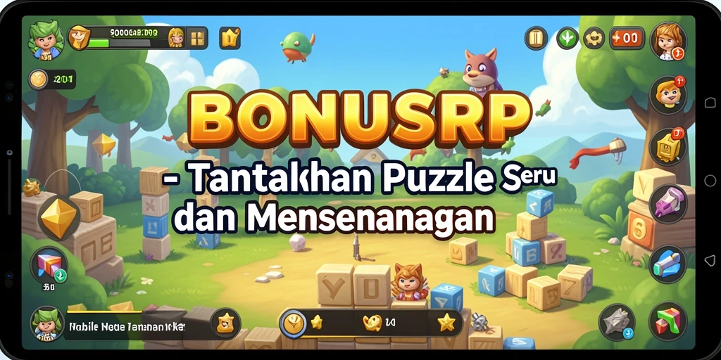 Screenshot gameplay BONUSRP menunjukkan tantangan puzzle yang menarik.
