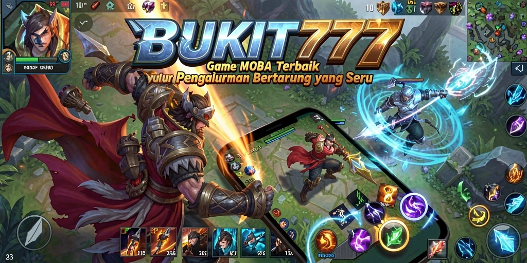 Tampilan gameplay seru BUKIT777 dalam pertarungan tim.
