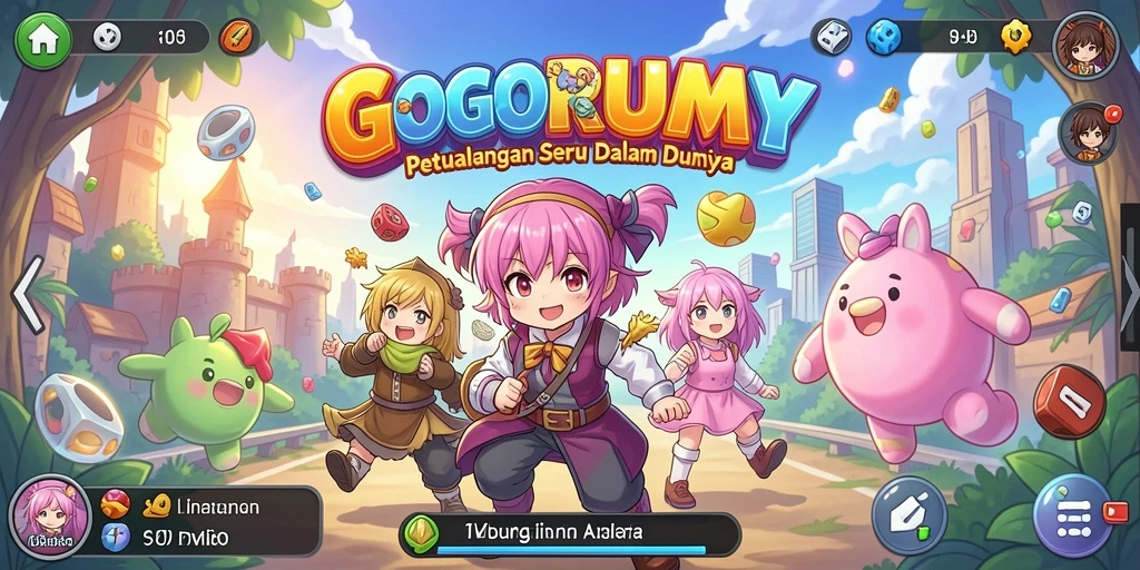 Tampilan menarik dari gameplay GOGORUMMY yang memikat.