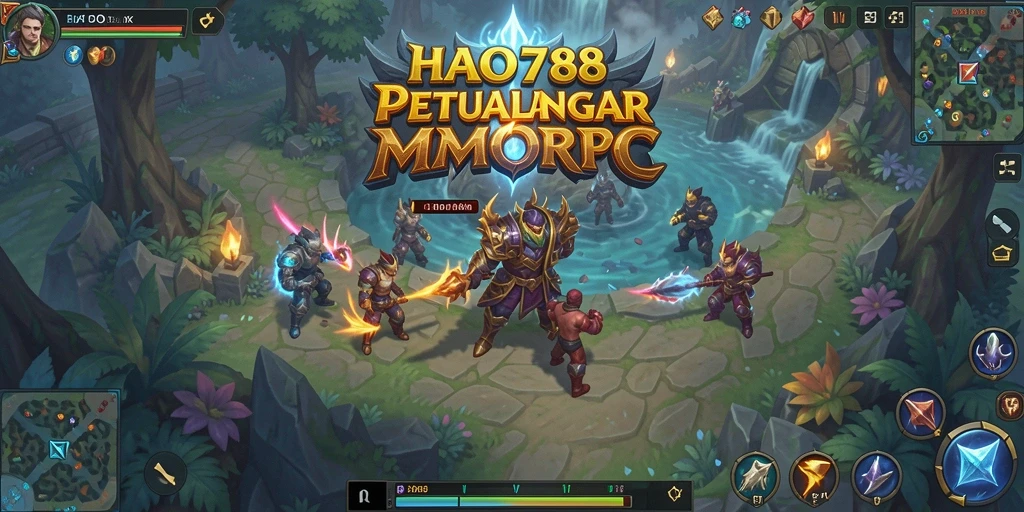 Tampilan gameplay HAO788 dengan karakter dan lingkungan epik dalam MMORPG.