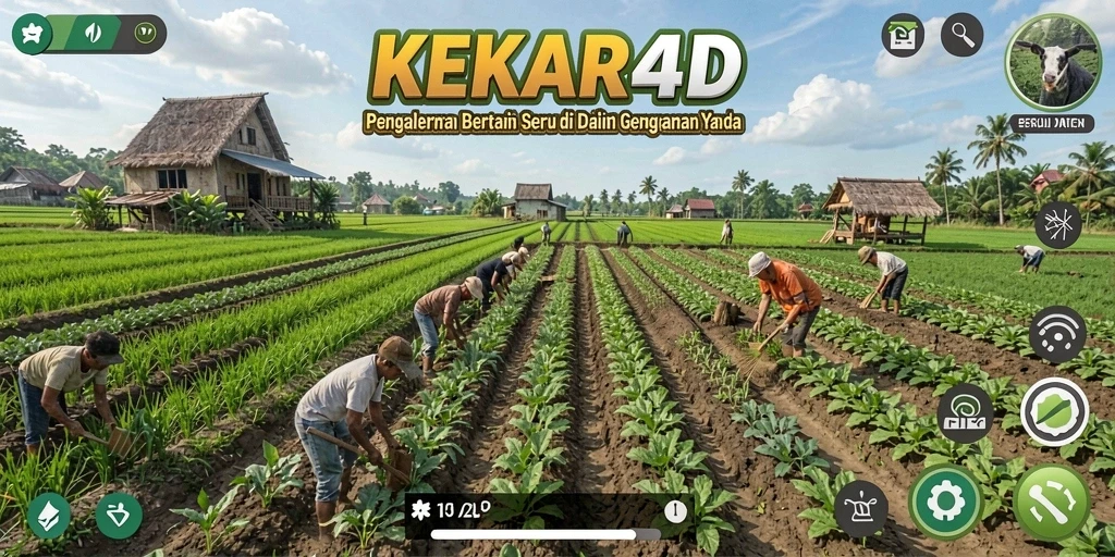 Gameplay KEKAR4D yang memukau dan realistis dalam pertanian.