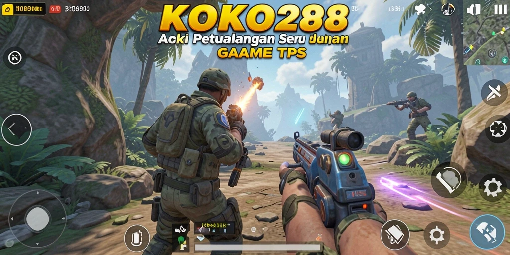 Screenshot KOKO288 menampilkan aksi pertempuran TPS yang mendebarkan.