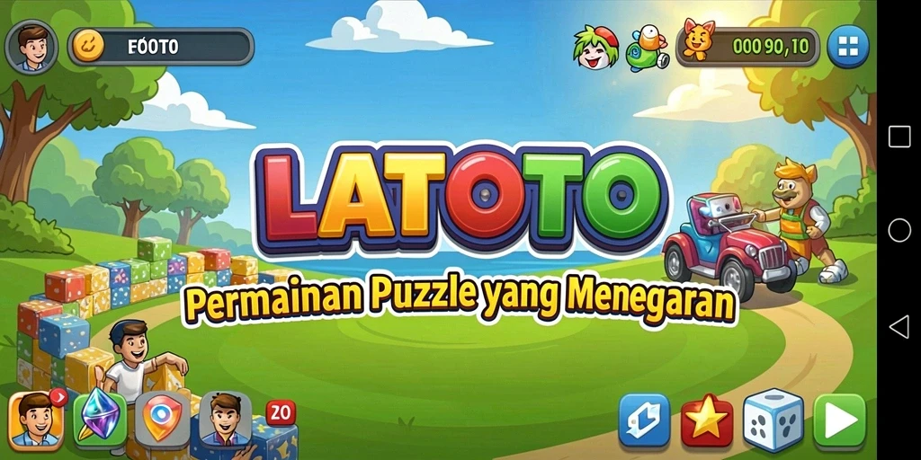 Screenshot utama LATOTO menampilkan gameplay puzzle yang seru dan menantang.