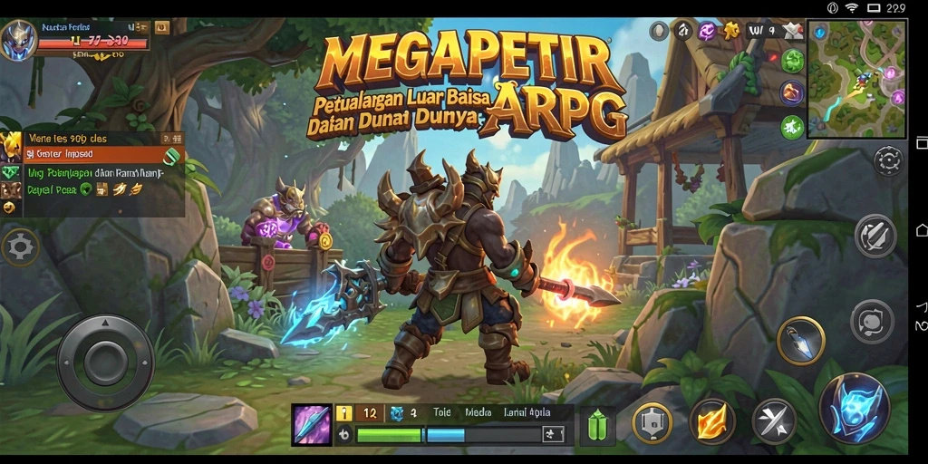 Tampak seru dalam pertempuran RPG MEGAPETIR.