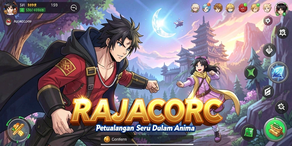 Tampilan gameplay RAJACORC yang memukau dan menggugah semangat bermain.
